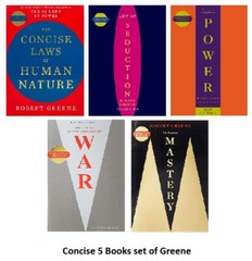 Robert Greene 5 Books Set-[CONCISE] Seduction,Power,Mastery,War,Human nature