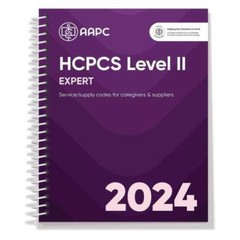 2024 HCPCS Level II Expert- HCPCS Code Book – Spiral-bound By AAPC – GOOD