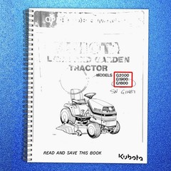 KUBOTA G2000 G1900 G1800 Operators Manual TOUGH BINDING – PROTECTIVE COVERED