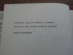 Timber In Your Life by Arthur H. Carhart Hardcover w/DJ 1955 Second