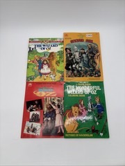 Vintage Wizard Of Oz Coloring Books & Sticker Book LOT of 4